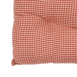 Galette de chaise carrée rouge en coton