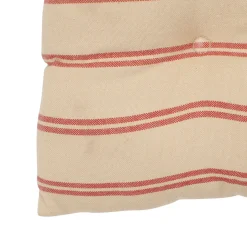 Galette de chaise carrée rouge en coton