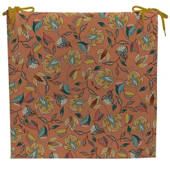 Galette de chaise extérieure en coton terracotta 40x40cm - Kerala