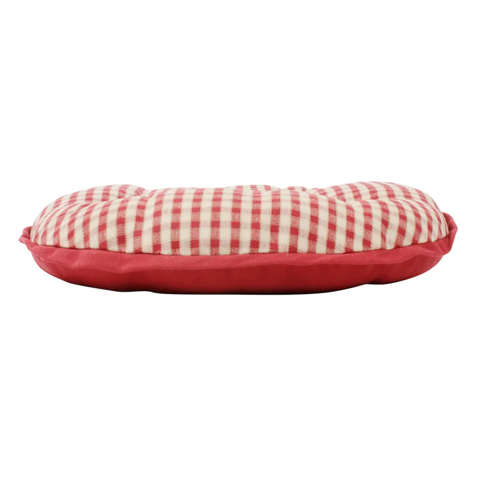 Galette de chaise ronde mami rouge en coton
