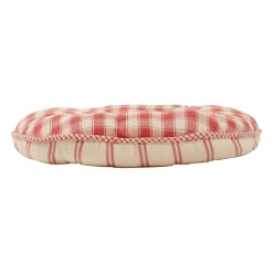 Galette de chaise ronde rouge en coton