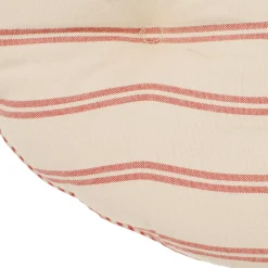 Galette de chaise ronde rouge en coton