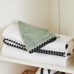 Gant de toilette en coton celadon 15x21cm - Issey