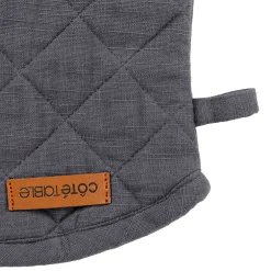 Gant et manique en coton anthracite - Cellier