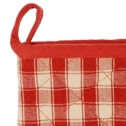 Gant manique en coton rouge 26x20cm - Campagne