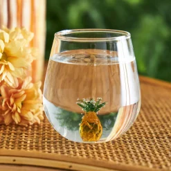 Gobelet ananas en verre ambre 38cl - Colorea