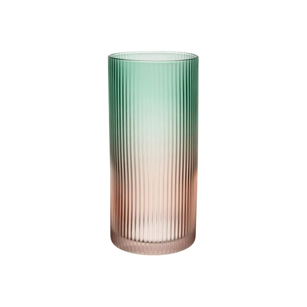 Gobelet en cristallin vert et corail 45cl givré - Adria