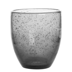 Gobelet en verre artisanal bullé gris 35cl - Artibulle