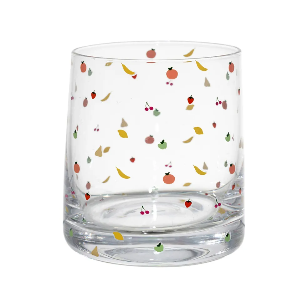 Gobelet en verre et fruits multicolore 25cl - Les Fruits