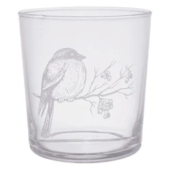 Gobelet en verre oiseau blanc 36cl - Bodega