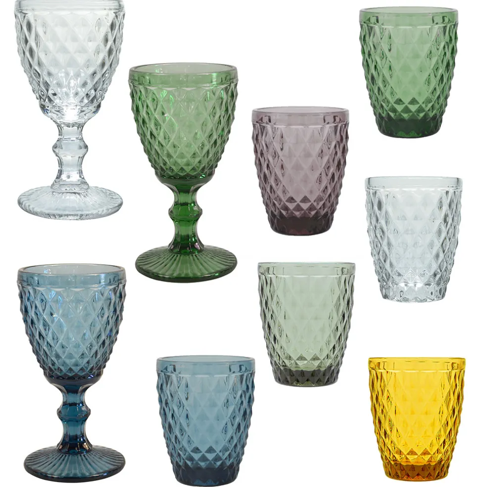 Gobelet en verre vert 22cl - Diamond