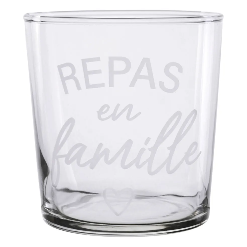 Gobelet famille en verre blanc 36cl - Bodega