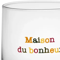 Gobelet Maison du bonheur en verre multicolore 25cl - Famille