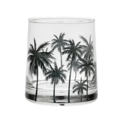 Gobelet palmier noir 25cl en verre - palmea
