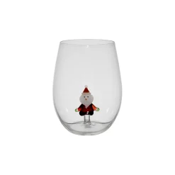 Gobelet santa en verre borosilicate rouge 50cl - Noel
