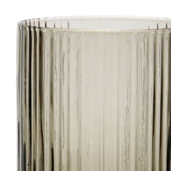 Gobelet strié gris fumé 35cl en verre - folky