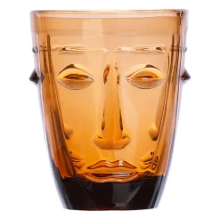 Gobelet visage ambre