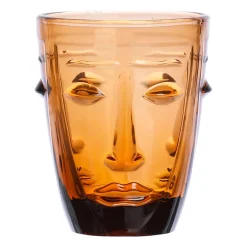 Gobelet visage ambre
