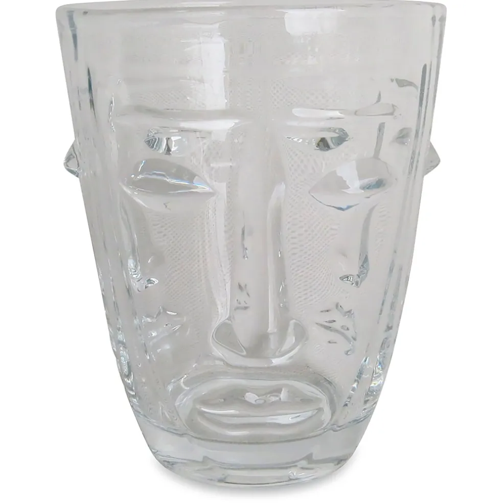 Gobelet visage transparent
