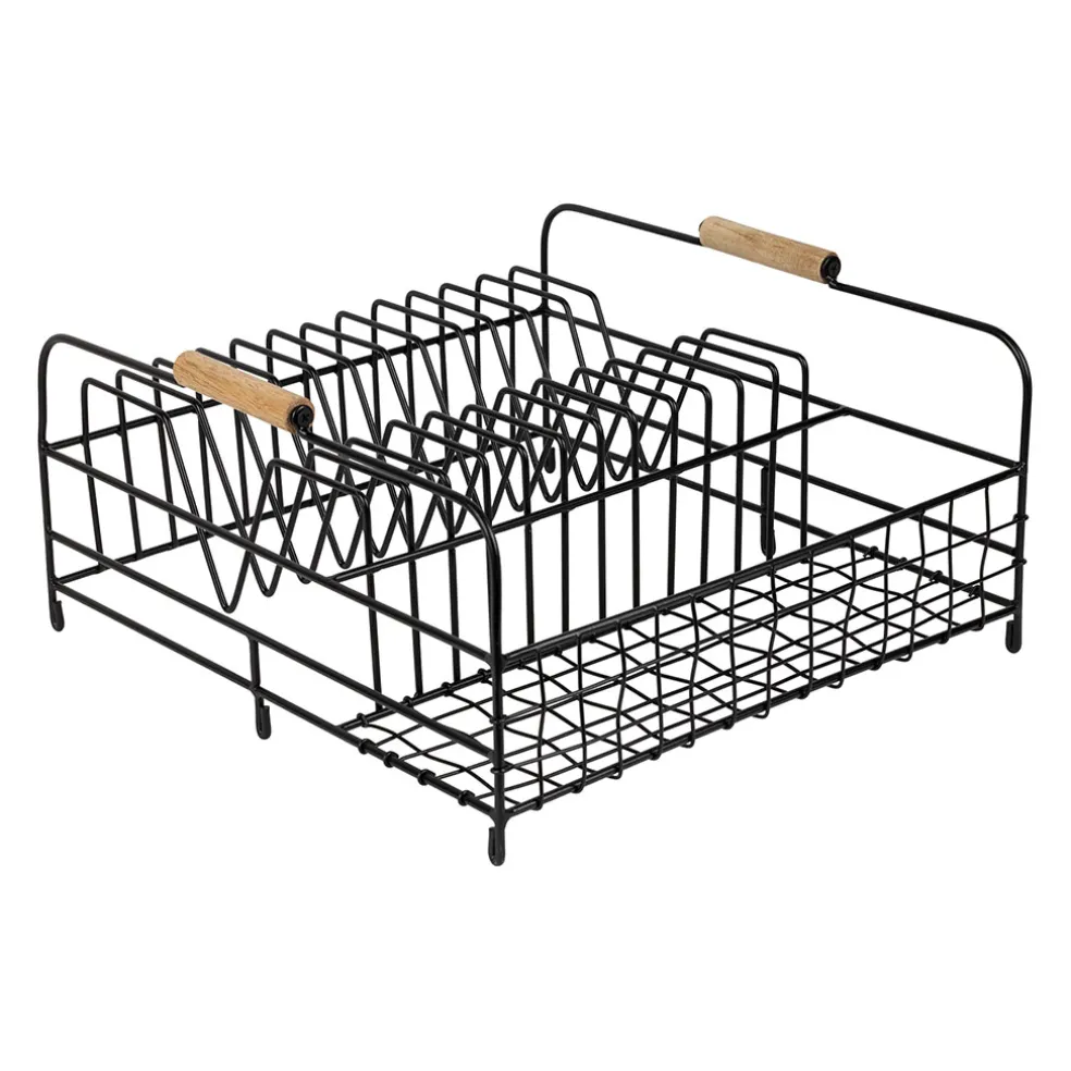 Égouttoir en fer noir 35x34cm