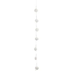 Guirlande 7 coquillages en coton et polyester écru l130cm - Eté A La Mer