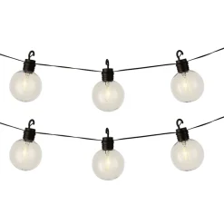 Guirlande solaire 8 ampoules câble noir 5.8m
