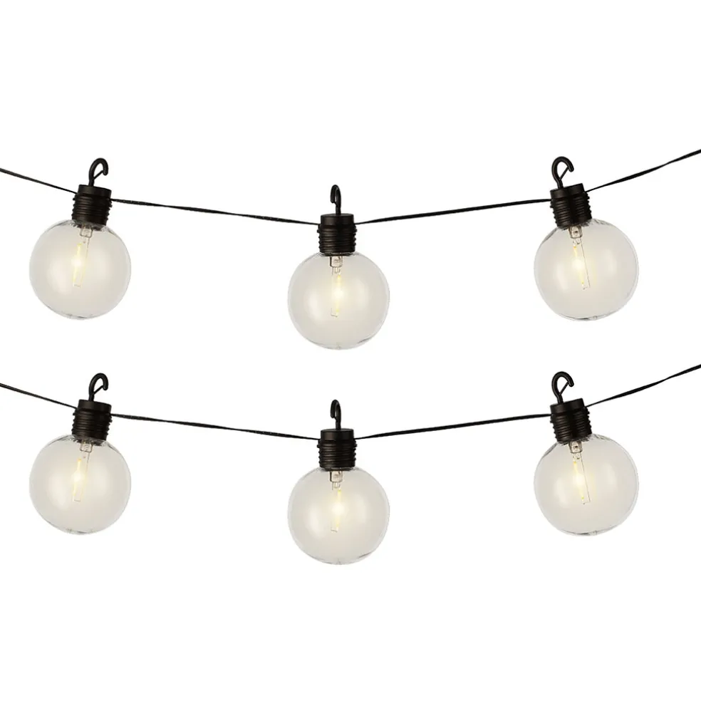 Guirlande solaire 8 ampoules câble noir 5.8m