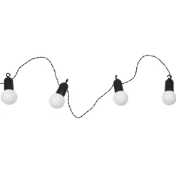 Guirlande solaire 20 leds câble noir 1.25m