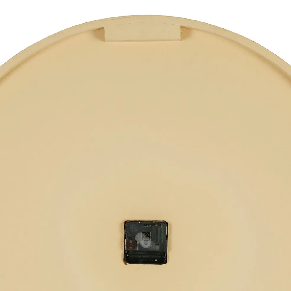 Horloge en bambou naturel et blanc d60cm - Ladret