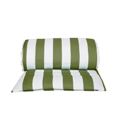 Housse bain de soleil rayée kaki 70x190cm - Riviera