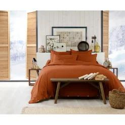 Housse de couette en flanelle tomette 240x220cm - Candice