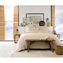 Housse de couette en flanelle sable 260x240cm - Candice