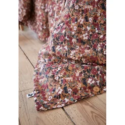 Housse de couette en gaze de coton imprimée camel 260x240cm - Capucine