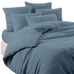 Housse de couette en lin turquin 260x240cm - Viti