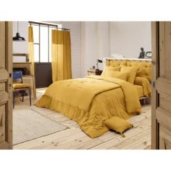 Housse de couette safran en gaze de coton 240x220cm - Gaia