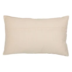 Housse de coussin brodée en coton terracotta 50x30cm - Nomadea