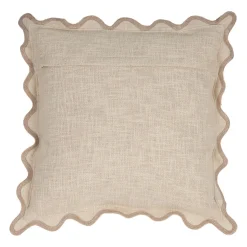 Housse de coussin brodée hola Bella en coton terracotta 45x45cm - Lumi