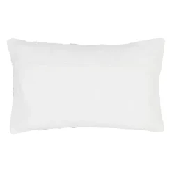 Housse de coussin coton motif coreil blanc et beige 50x30cm - estran