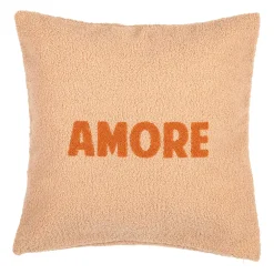 Housse de coussin en bouclettes nude 45x45cm - Funny