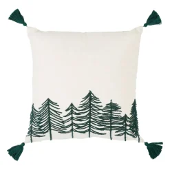 Housse de coussin en coton ecru 45x45cm - Mon sapin