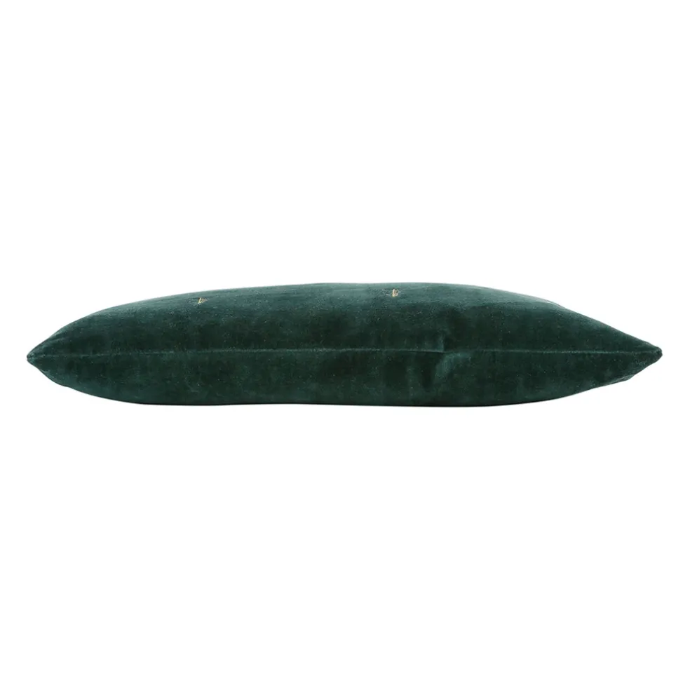 Housse de coussin en coton vert foncé 50x30cm - Mon sapin