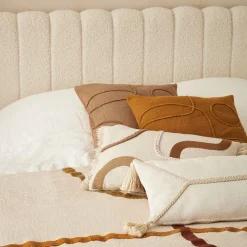 Housse de coussin en coton ecru 50x30cm - Manarola