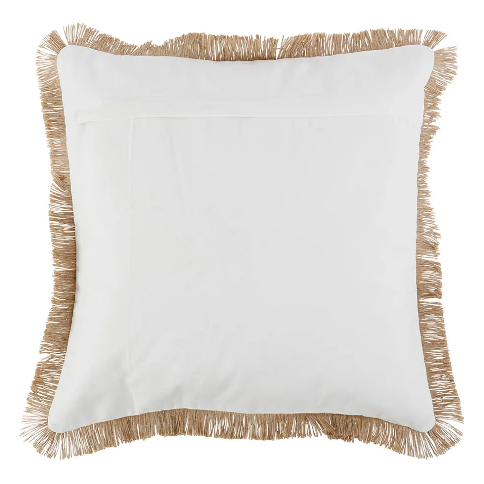 Housse de coussin en coton et jute naturel 45x45cm - Cordine