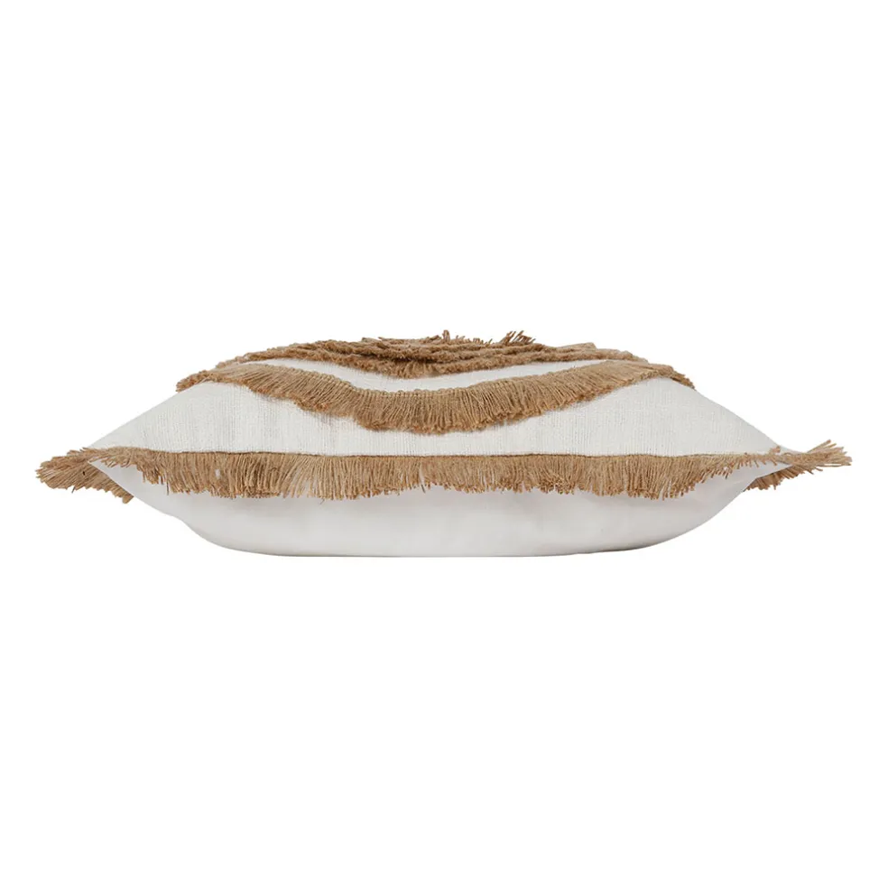 Housse de coussin en coton et jute naturel 45x45cm - Cordine