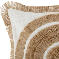 Housse de coussin en coton et jute naturel 45x45cm - Cordine