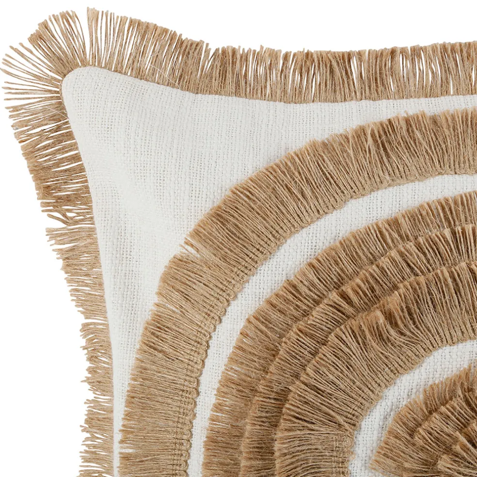Housse de coussin en coton et jute naturel 45x45cm - Cordine