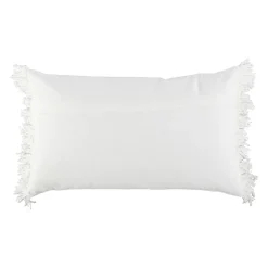 Housse de coussin en coton cauri bleu marine 50x30cm - Bord De Mer