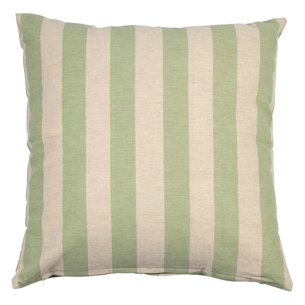 Housse de coussin en coton vert 45x45cm - Famille