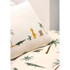 Housse de coussin en coton multicolore 50x30cm - Zawadi