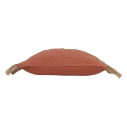Housse de coussin en coton et jute terracotta 45x45cm - Kolore